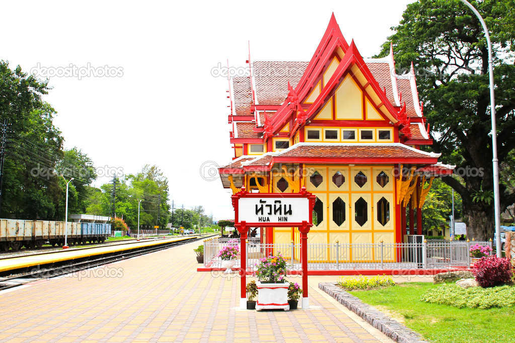 Royal pavilion at hua hin railway station, Prachuap Khiri Khan,