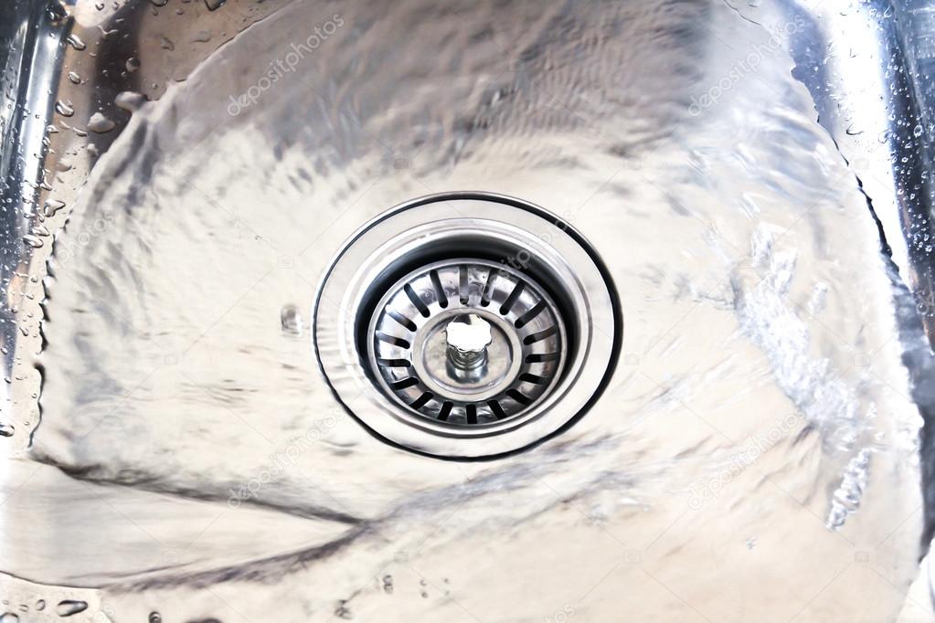 A kitchen sink with drops