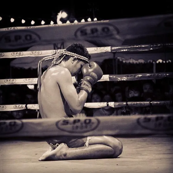 Muay Thai (Boxeo tailandés) ) — Foto de Stock