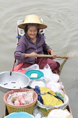 Şaka yüzen Pazar, samut songkhram, Tayland.