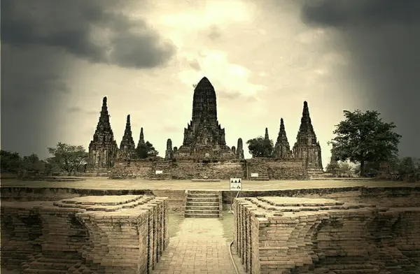 Wat Chai Watthanaram, Ayutthaya, Tailândia . — Fotografia de Stock