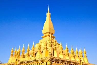 wat içinde altın pagada pha o luang, vientiane, laos.