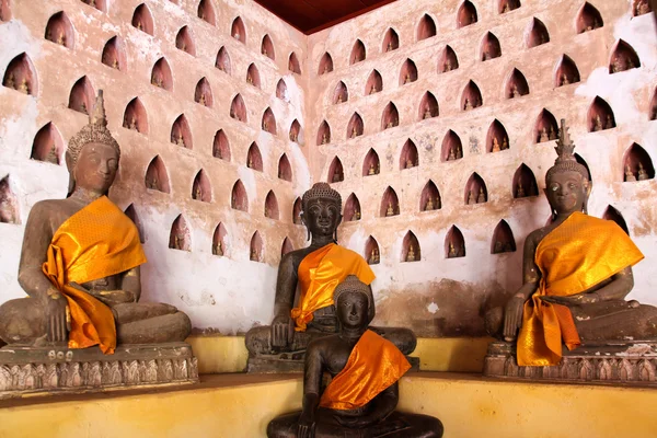 Imagen de Buda en Wat Si Saket en Vientiane, Laos . — Foto de Stock