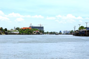 Chao phraya Nehri, nonthaburi, Tayland.