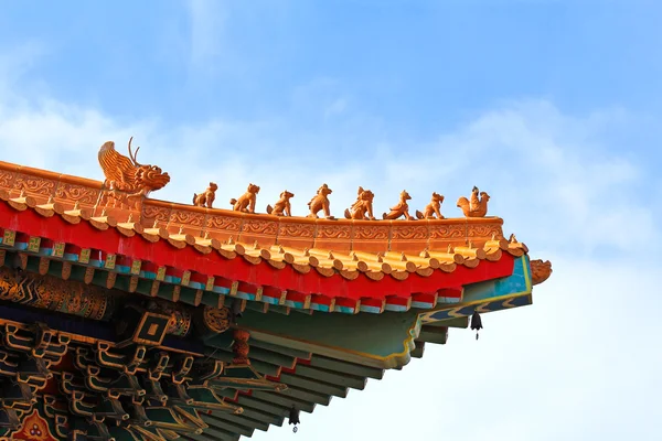 Techo del templo chino, Tailandia . — Foto de Stock