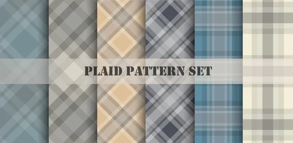 Plaid Patterns. Vector set. — Stock Vector