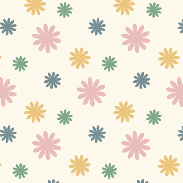 Seamless flower pattern vector background
