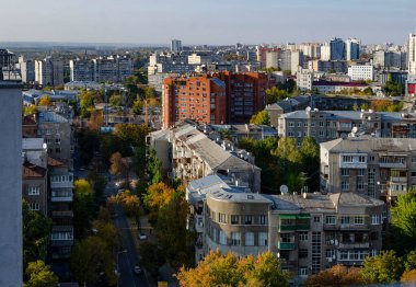 Ukrayna, barışçıl Harkov, Rusya ile savaştan önceki gözlem güvertesinden şehre bakıyor.