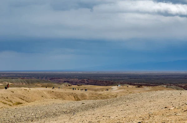 Kazakistan Tien Shan Dağının Tepesinden Charyn Kanyonu Manzarası Doğaya Inanılmaz — Stok fotoğraf