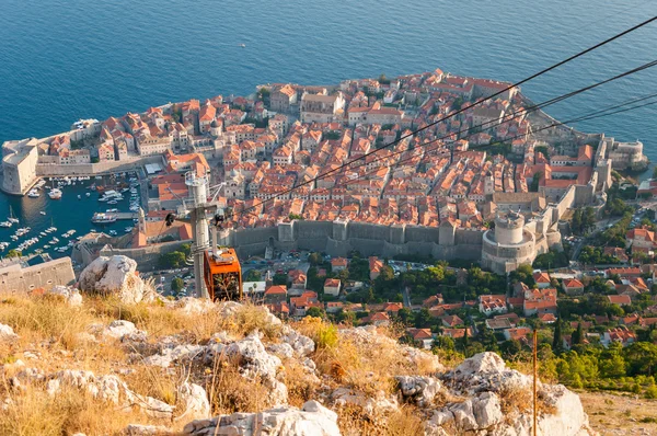 Weergave van dubrovnik vanaf srd mountain — Stockfoto