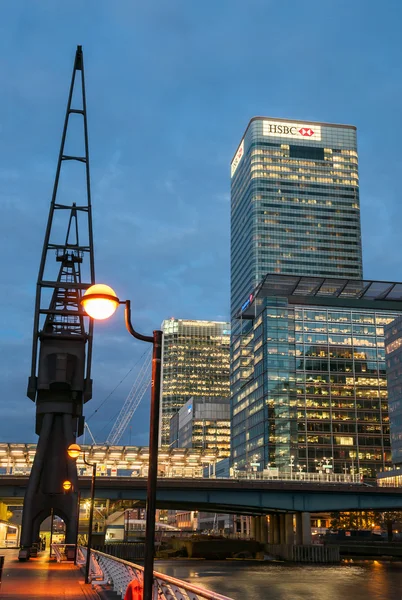 West India Quay at night — Stock Photo, Image