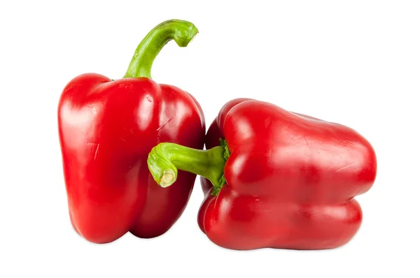 Röd paprika på vit bakgrund — Stockfoto