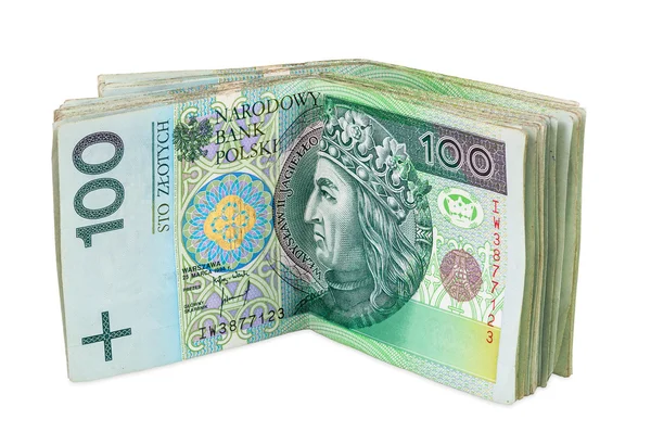 Polish banknotes of 100 PLN — Stock Photo, Image