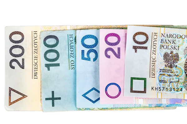 Набор польских банкнот — стоковое фото
