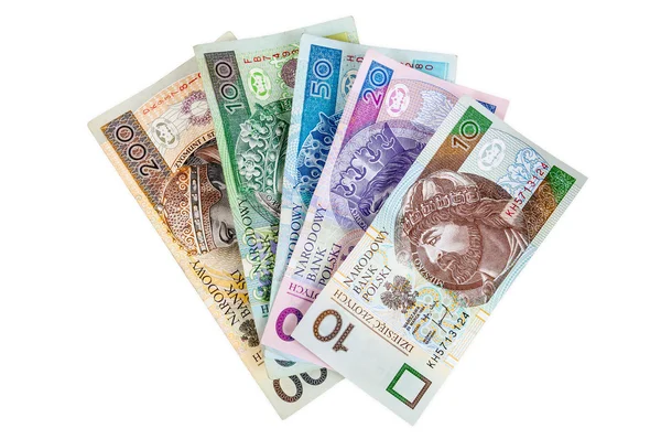 Set of polish banknotes — Stock Photo, Image