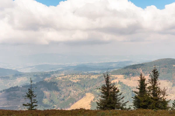 Panorama des montagnes Beskid en Pologne — Photo