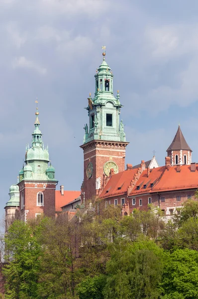 Wawel Cathedral towers in Krakow — Stock Photo, Image