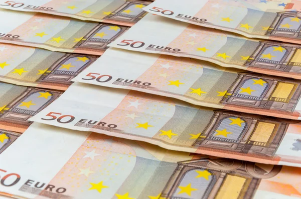 Hintergrund der 50-Euro-Banknoten — Stockfoto