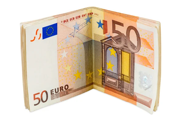 Банкноты 50 евро — стоковое фото