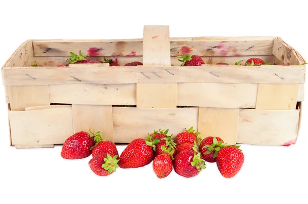 Basket of fresh strawberries — Stock Photo, Image