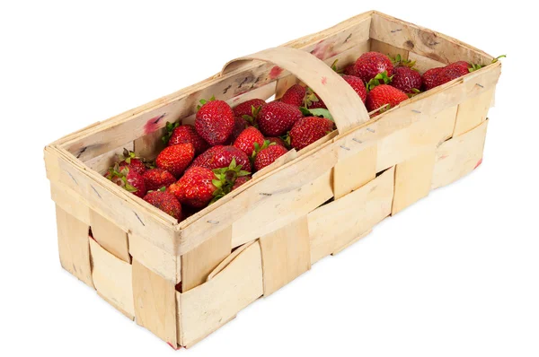 Basket of fresh strawberries — Stock Photo, Image