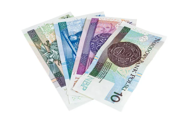 Set of new polish banknotes — Stock Photo, Image