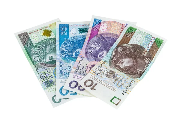Набір нових польських банкнот — стокове фото