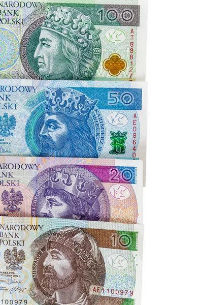 Set of new polish banknotes — Stock Photo, Image