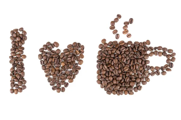 I love coffee symbols — Stock Photo, Image