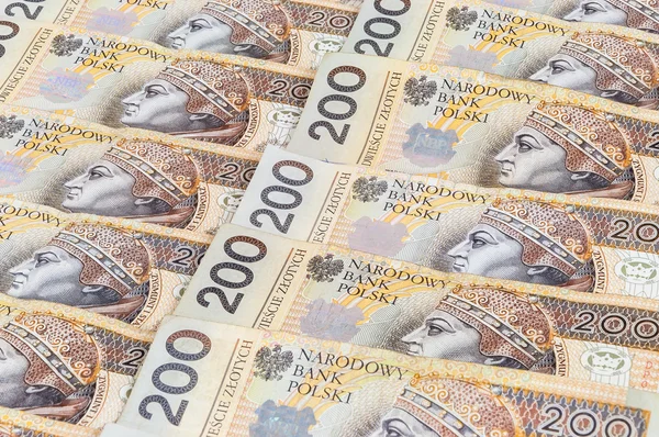 Bankjegyek 200 PLN - lengyel zloty — Stock Fotó