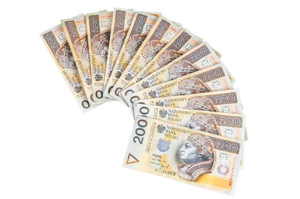 Billetes polacos de 200 PLN — Foto de Stock