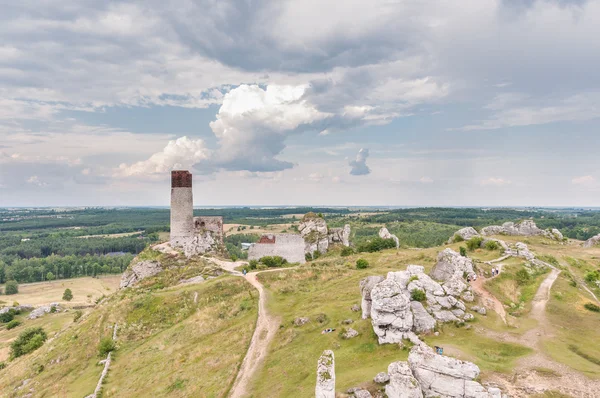 Castle ruins in Olsztyn — Stock Photo, Image