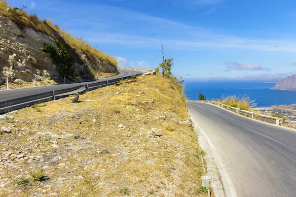 Cesta Proslulému Městu Erice Sicílii Itálie — Stock fotografie