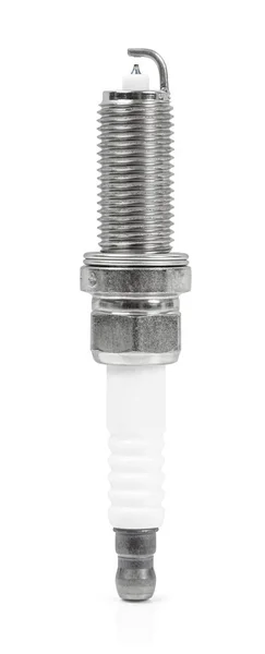 Car Iridium Spark Plug Isolated White Background Clipping Path — Stock Photo, Image