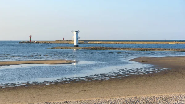 Stawa Mlyny Port Entrance Swinoujscie Poland Sunny Day — Stock Photo, Image