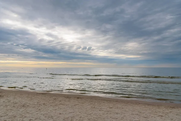 Zandkust Van Oostzee Leba Polen Als Zomerachtergrond — Stockfoto