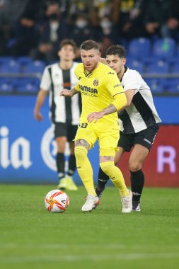 30 Kasım 2021 'de Riazor Stadyumu' nda Victoria CF ile Villarreal arasında oynanan İspanya Kral Kupası maçında bir Coruna-Spain.Alberto Moreno maç yapıyor.