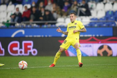 30 Kasım 2021 'de Riazor Stadyumu' nda Victoria CF ile Villarreal arasında oynanan İspanya Kral Kupası maçında bir Coruna-Spain.Ruben Pena maç yapıyor.