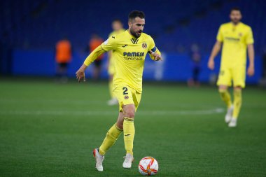 30 Kasım 2021 'de Riazor Stadyumu' nda Victoria CF ve Villarreal arasında oynanan İspanya Kral Kupası 'nın futbol maçı sırasında bir Coruna-Spaina.Mario Gaspar başladı.