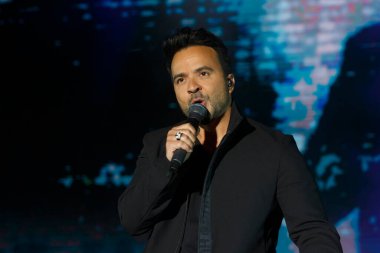 A Coruna,Spain.August 15, 2022. Luis Fonsi, Puerto Rican singer performs on stage during the Maria Pita festivities in A Coruna on Monday, August 15, 2022