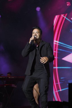 A Coruna,Spain.August 15, 2022. Luis Fonsi, Puerto Rican singer performs on stage during the Maria Pita festivities in A Coruna on Monday, August 15, 2022