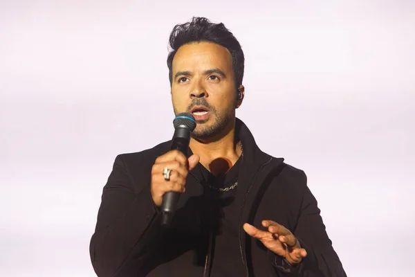 A Coruna,Spain.August 15, 2022. Luis Fonsi, Puerto Rican singer performs on stage during the Maria Pita festivities in A Coruna on Monday, August 15, 2022