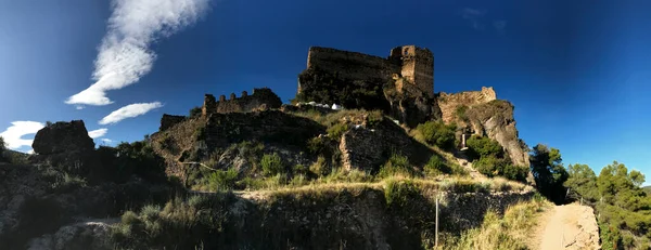 Vista Panorâmica Castelo Parte Mais Alta Montanha — Fotografia de Stock