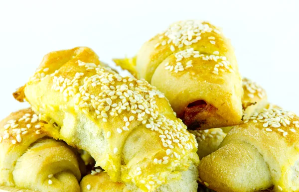 Baked rolls with sesame — Stock Photo, Image
