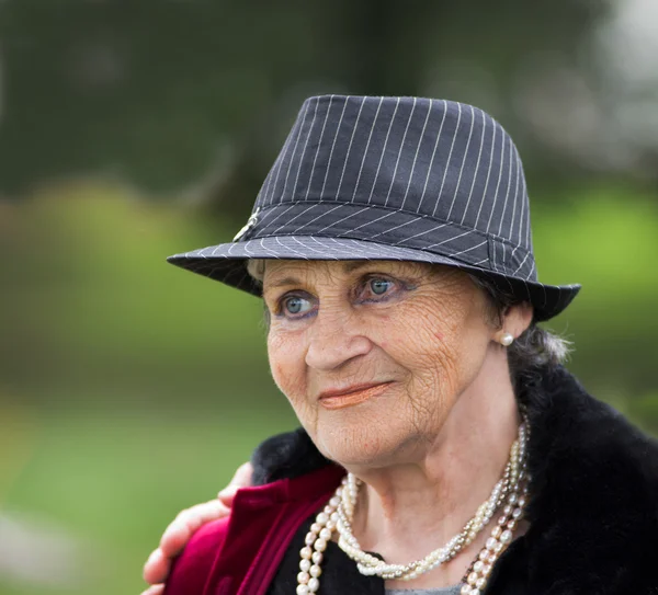Κυρία με το καπέλο — Φωτογραφία Αρχείου