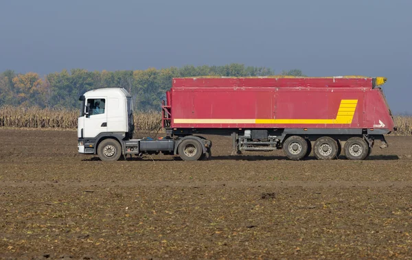 LKW auf Feld — Stockfoto