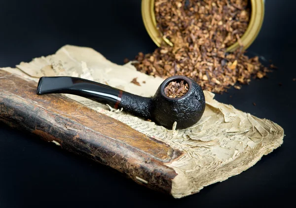 Rookpijp en tabak — Stockfoto