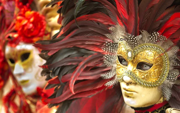 Maschere di carnevale a Venezia — Foto Stock