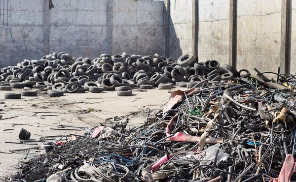 Tire recycling industry — Stock Photo, Image