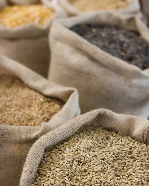Bags with grains — Stock Photo, Image